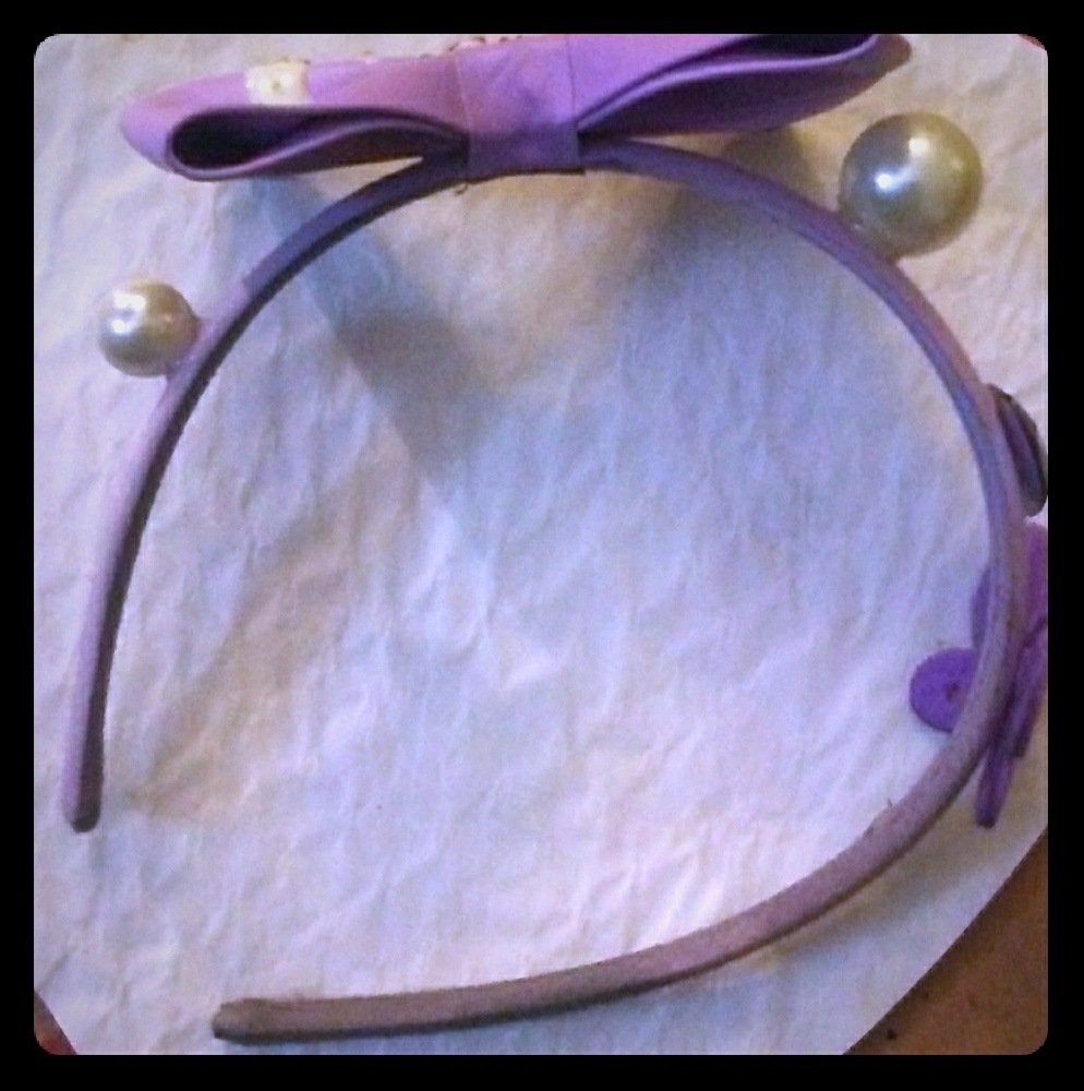 NWT purple headband w/bow